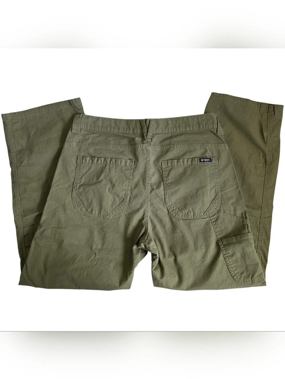 Hawx Stretch Ripstop Men’s Olive Green Cargo Utility Work Pants 34x30